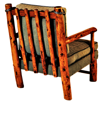 fully cushioned armchair with fir frame